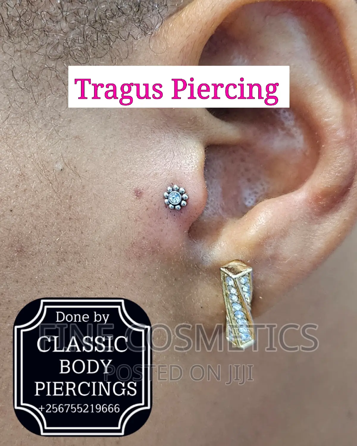 SUNFLOWER EAR/NOSE STUD | Steel Internally Threaded Earring