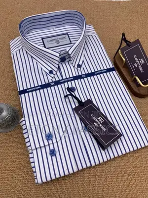 Photo - Blue and White Strip Men's Alberto Roma Vip Shirts
