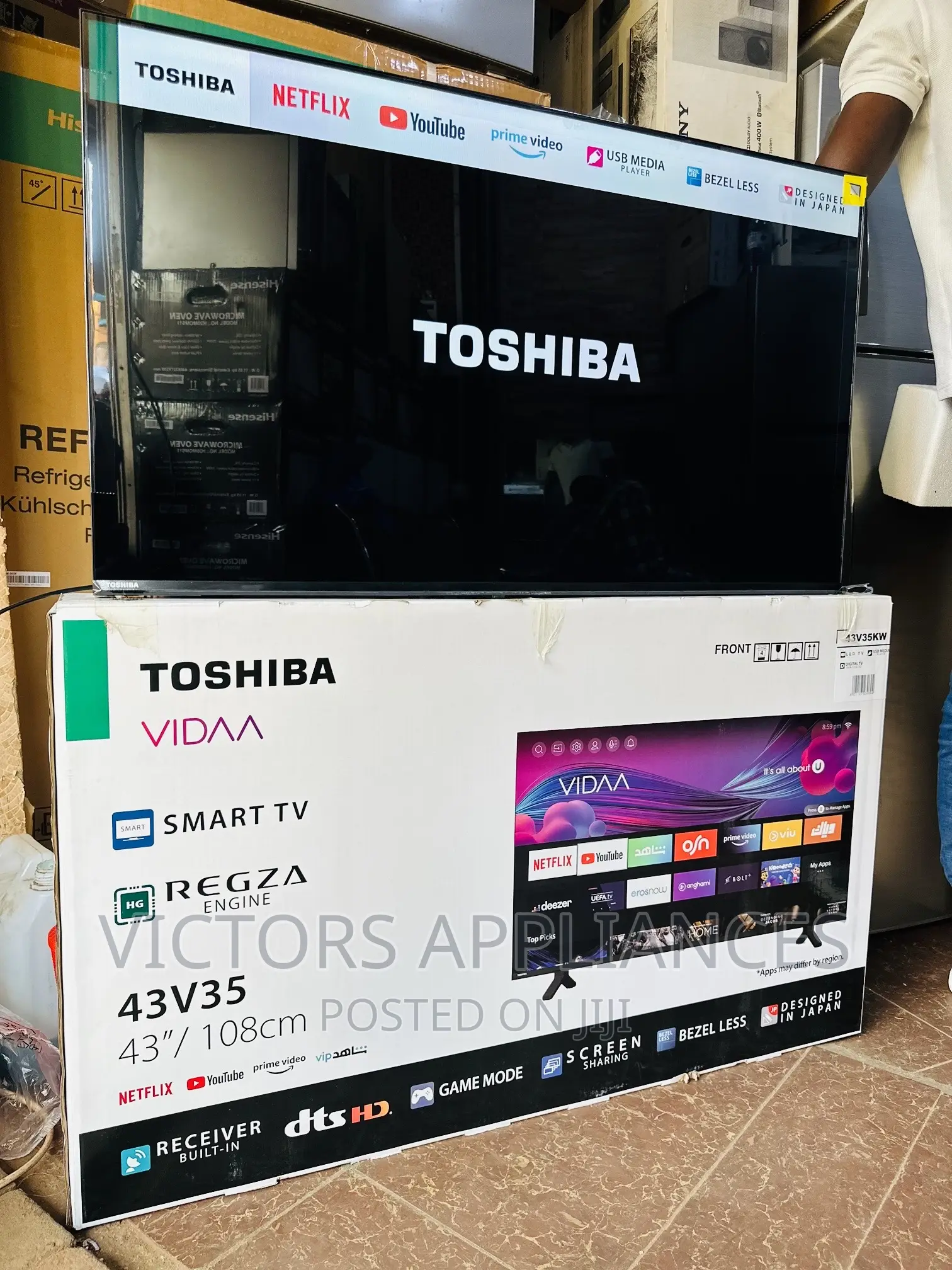 TOSHIBA 43” Frameless Smart Tv