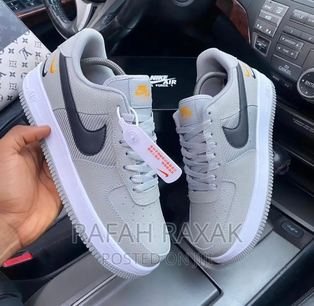 Original Unisex Grey Nike Air Force 1 Double Swoosh Sneaker