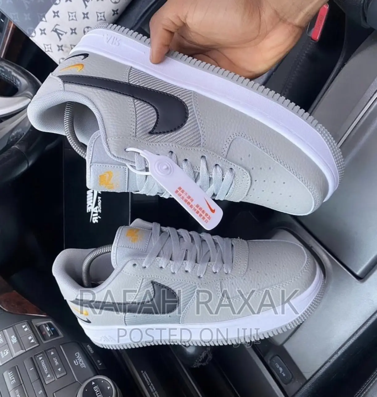 Original Unisex Grey Nike Air Force 1 Double Swoosh Sneaker