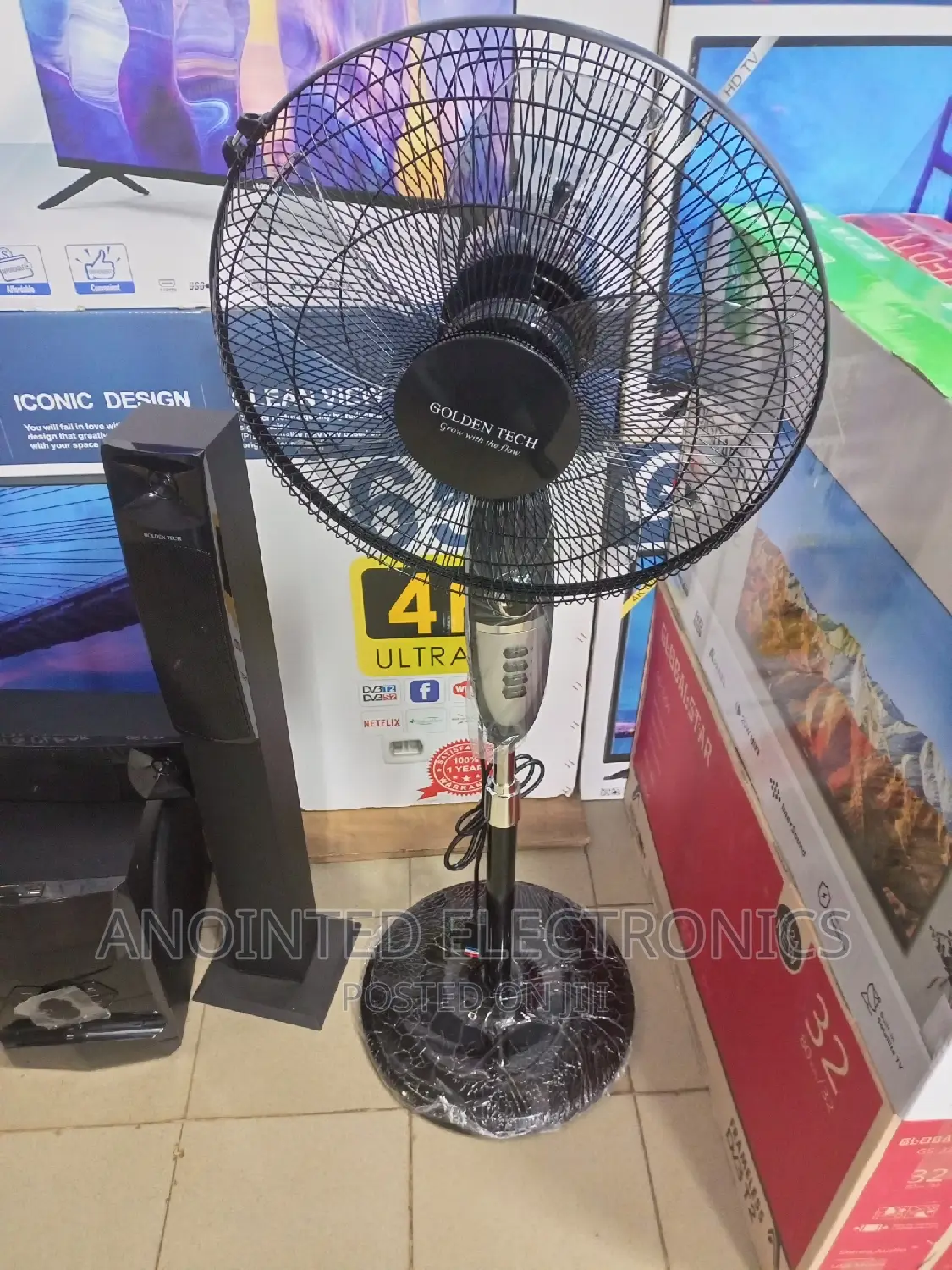 Goldentch Stand Fans Black