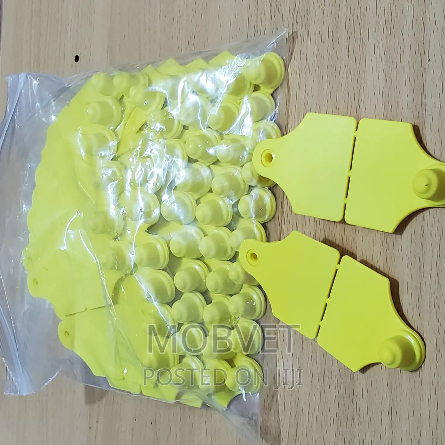 Yellow Double Eartags Blank Goats