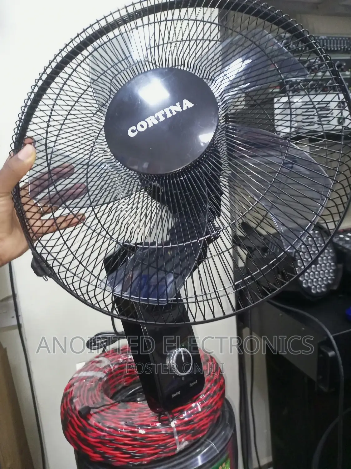 Cortina Black Wall Fans