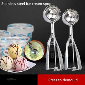 Stainless Steel Ice Cream Spoon Ergonomic Design Cupcakes