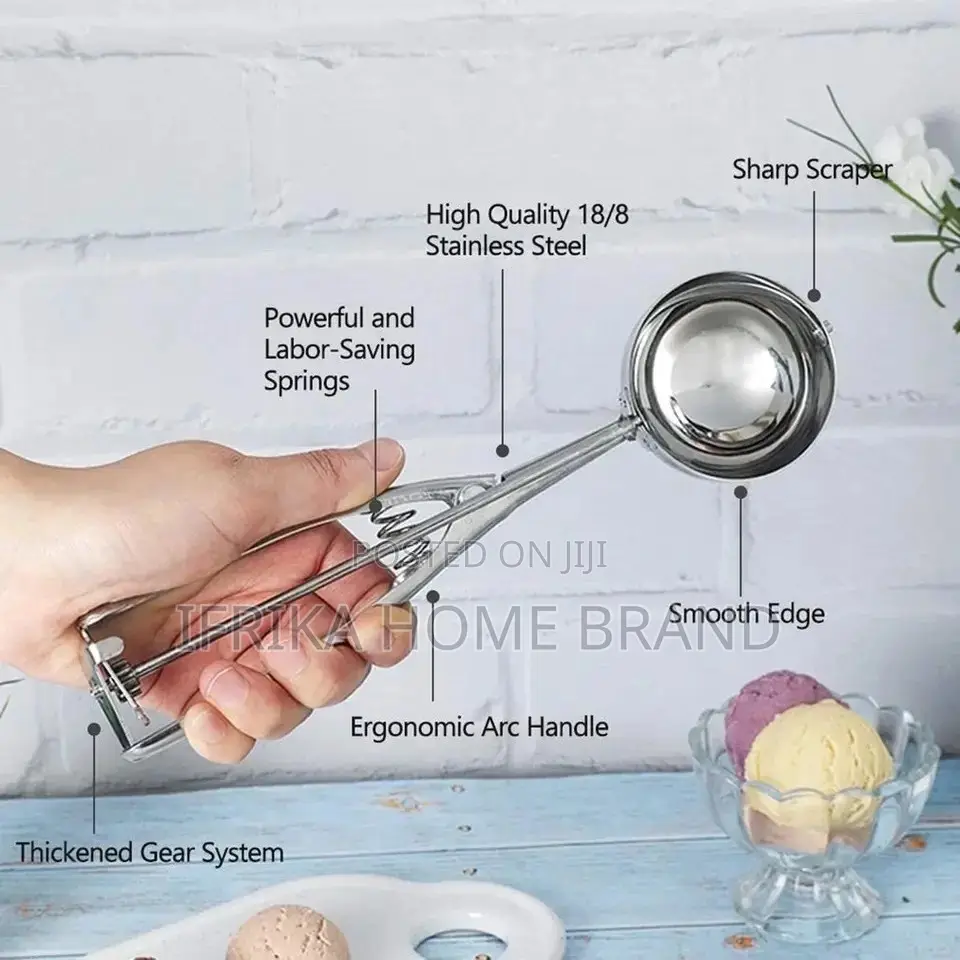 Stainless Steel Ice Cream Spoon Ergonomic Design Cupcakes