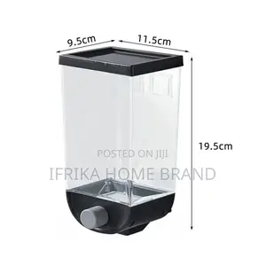 1pc 1/1.5l Bulk Wall Mounted Cereals Storage Dispenser
