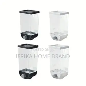 1pc 1/1.5l Bulk Wall Mounted Cereals Storage Dispenser