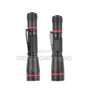 Mini LED Flashlight Portable Pen Light With Clip Zoomable