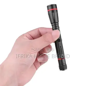 Mini LED Flashlight Portable Pen Light With Clip Zoomable