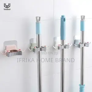 1pcnail-Free Mop Holder Multi-Function Traceless Brush Broom