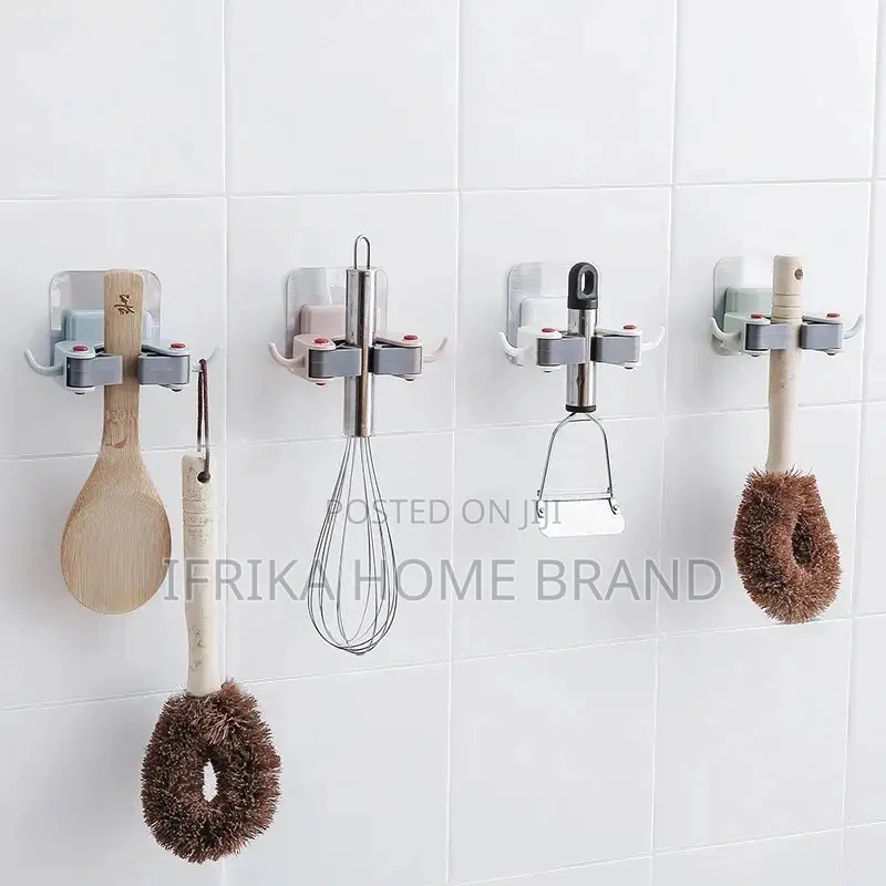 1pcnail-Free Mop Holder Multi-Function Traceless Brush Broom