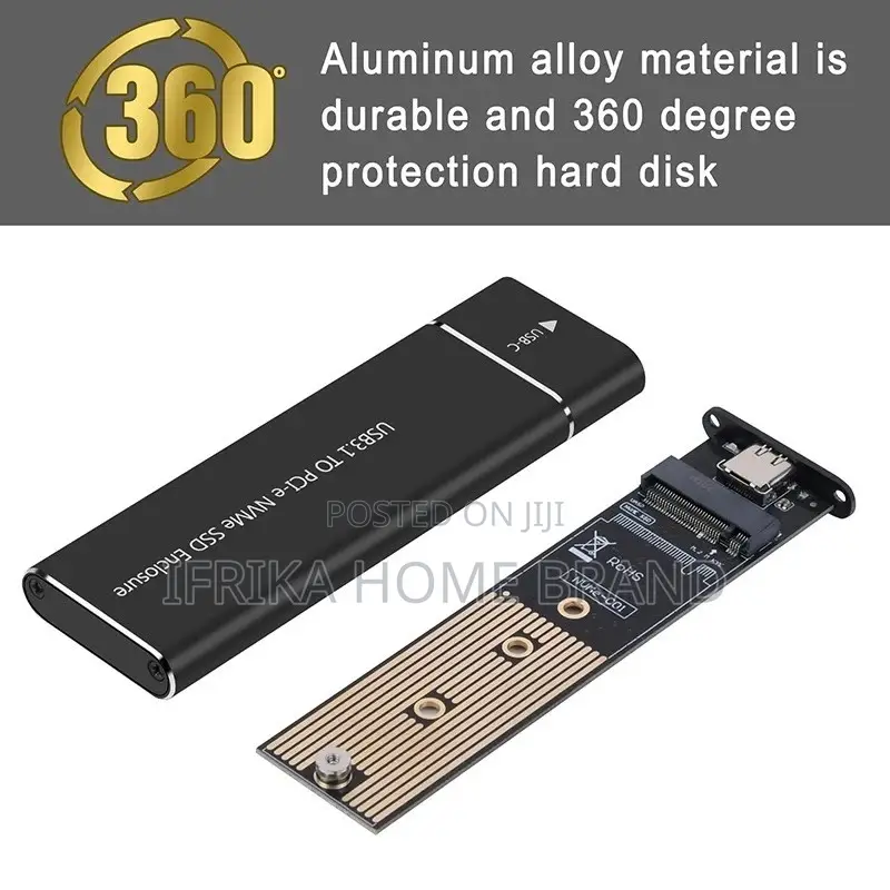 M.2 Nvme SSD Enclosure Adapter Aluminum Case USB 3.0 10gbps