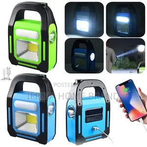 Solar LED Flashlight Handheld Lantern Power Bank Flashlight
