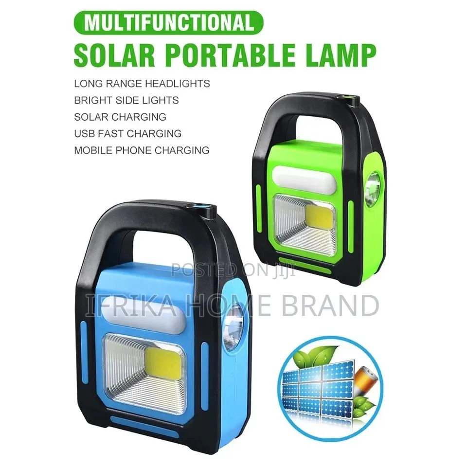 Solar LED Flashlight Handheld Lantern Power Bank Flashlight