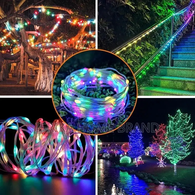 Led Light String Magic Color RGB Leather Line Lights