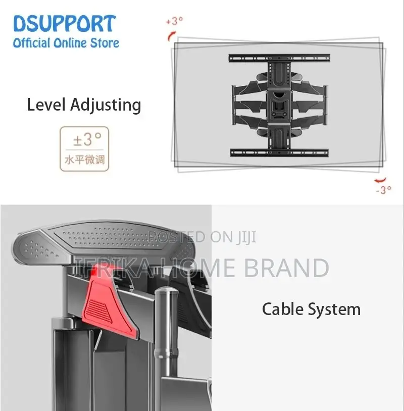Double Arm Tilt Swivel VISTA Full Motion TV Wall Mount 32-86