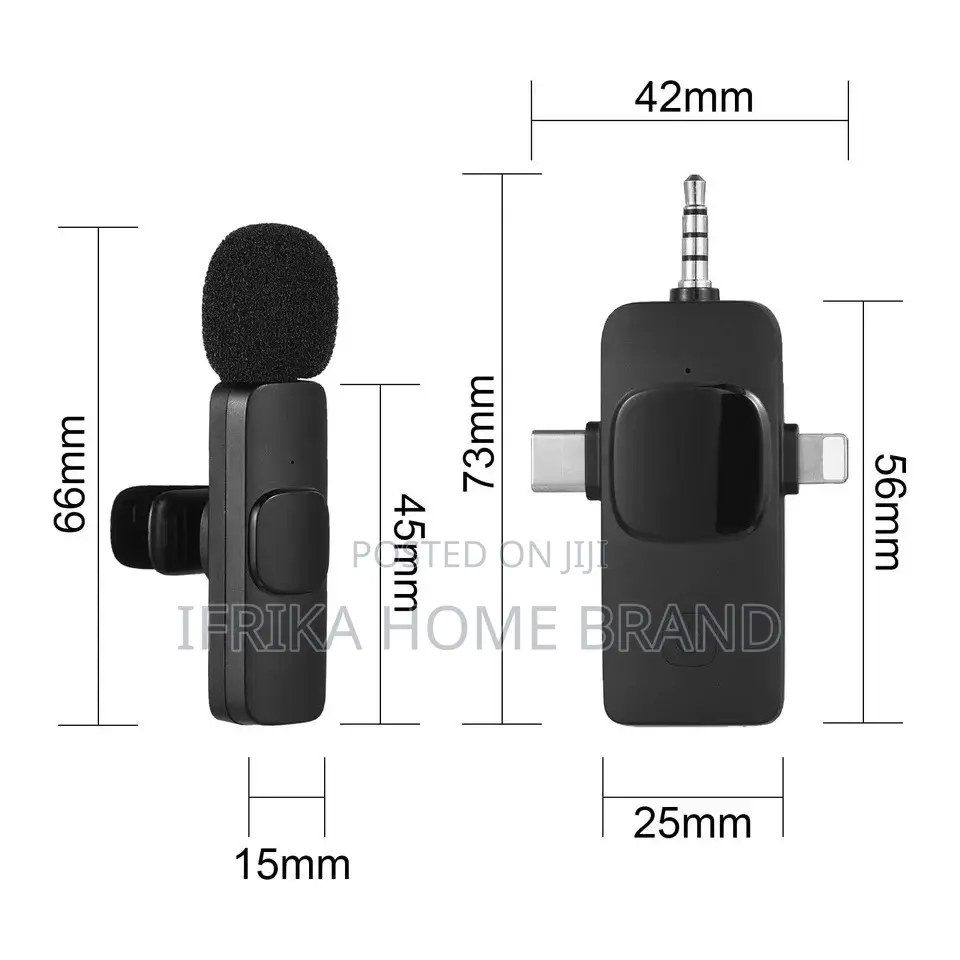 3-in-1 Wireless Collar Clip Microphone Clip-on Microphone
