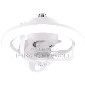 Remote Control Ceiling Fan Light E27 RGB Mini Fan Lamp Super