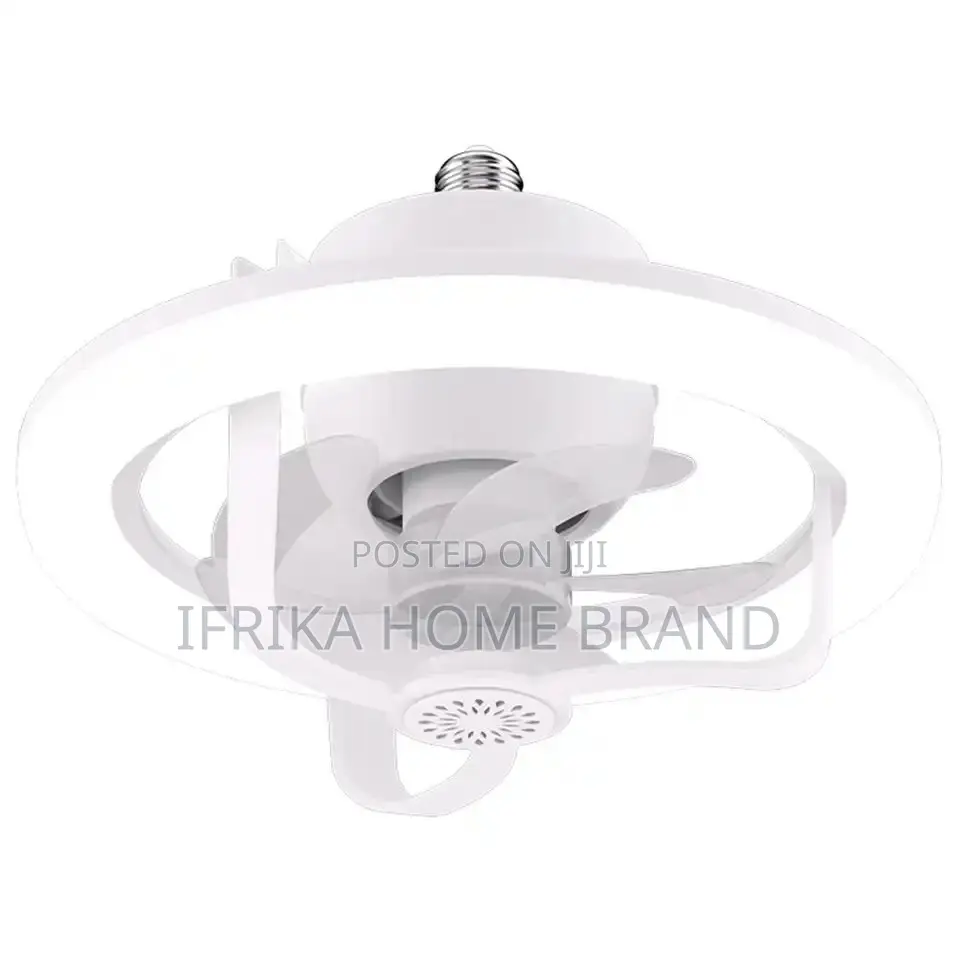 Remote Control Ceiling Fan Light E27 RGB Mini Fan Lamp Super