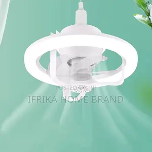 Remote Control Ceiling Fan Light E27 RGB Mini Fan Lamp Super
