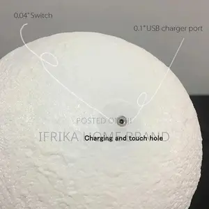 LED Night Light Print Moon Lamp Rechargeable Moon Table Lamp