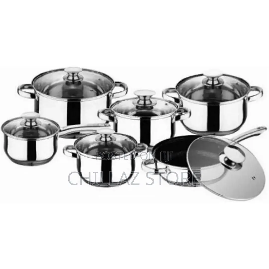 Kaisa Villa 12 Piece Stainless Steel Cookware Pots and Pans