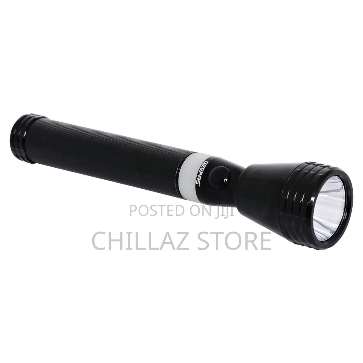 Geepas GFL4641 Rechargeable LED Flashlight Torch – Black