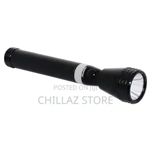 Geepas GFL4641 Rechargeable LED Flashlight Torch – Black