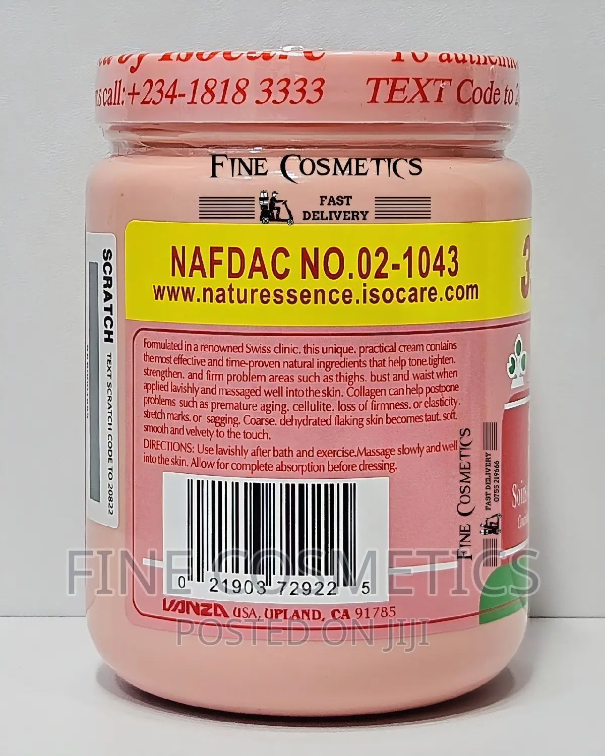 Nature Essence Swiss Collagen Body Cream |Toning +Moisturise