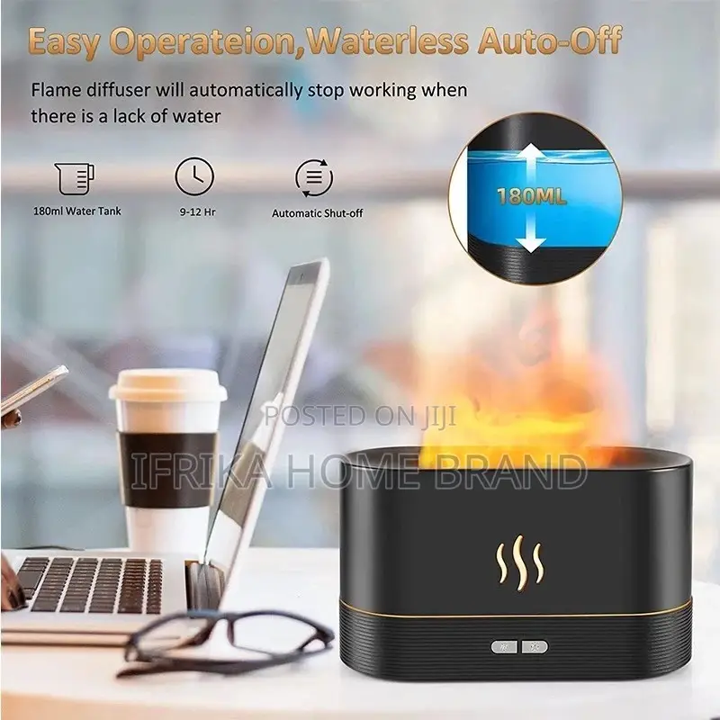3D Simulation Flame Humidifier Home Desktop Automatic Spray