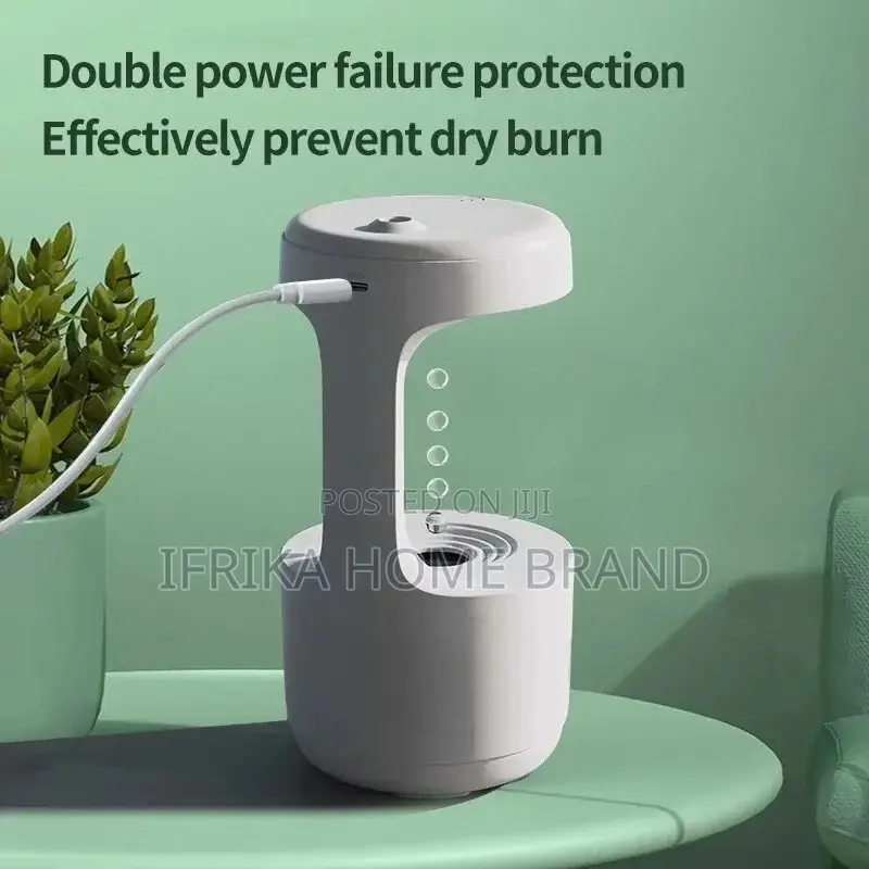 Water Droplet Air Humidifier Anti-Gravity Ultrasonic Cool