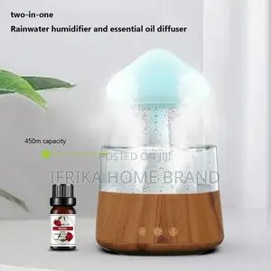 Mushroom Rain Electric Aroma Diffuser Colorful Night Light