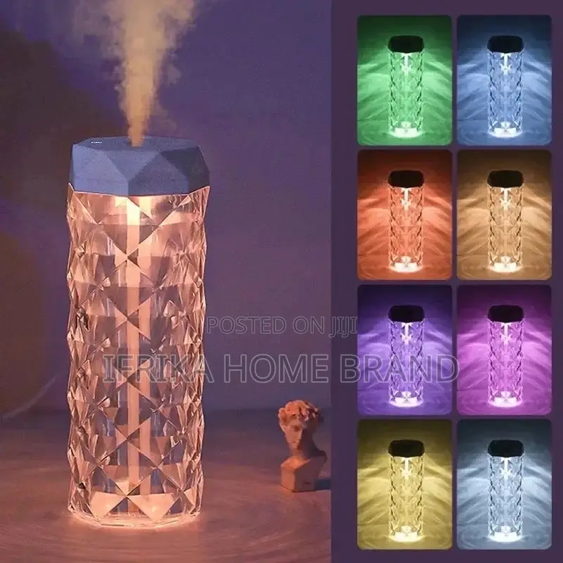 7 Colors Crystal Air Humidifier Portable Room Office Desktop