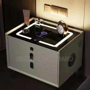 Smart Bedside Table Simple Bedroom Storage Solid Wood Light