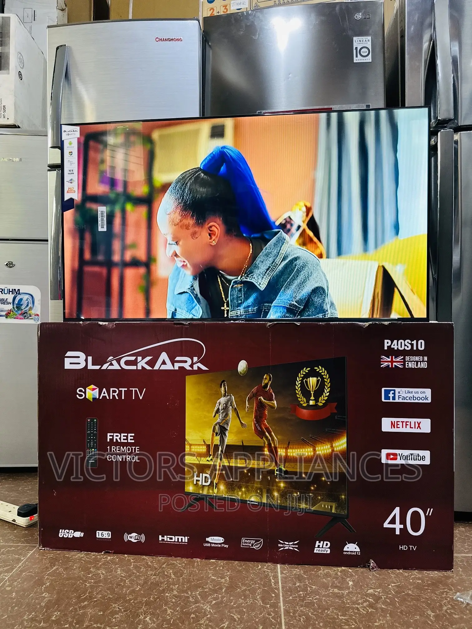 Brand New Blackark 40 Inches Smart Tv