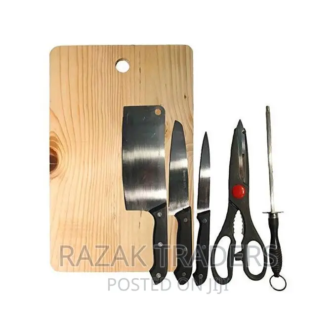 Pack of Chopping Board Set of Kitchen Knives