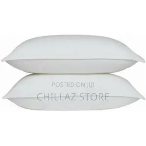 Pair of Big Fiber Pillows – White