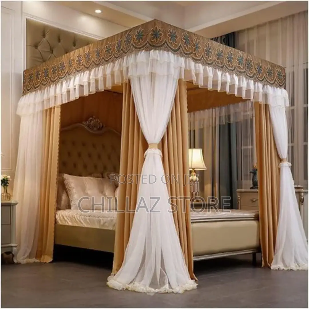All Brown 4 Stand Curtain Mosquito Net