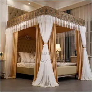 All Brown 4 Stand Curtain Mosquito Net