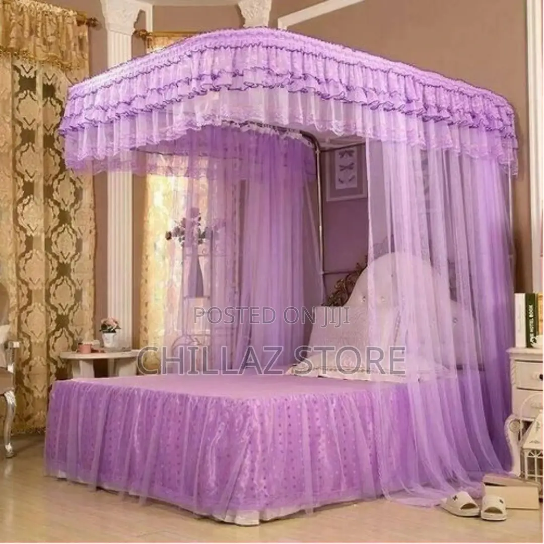 2stand Rail Design Mosquito Net – Purple – Top Design