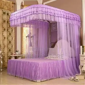 2stand Rail Design Mosquito Net – Purple – Top Design