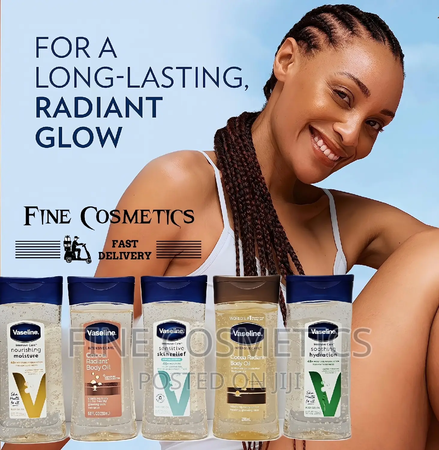 Vaseline Dry Skin Glowing Gels | Moisturising Body Oils.