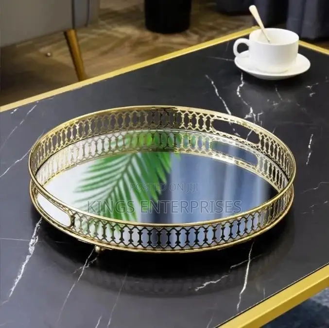 Round Mirror Tray