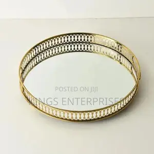 Round Mirror Tray