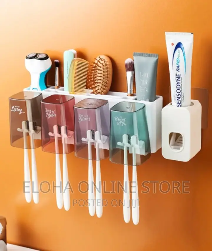 Multifunctional Wall-Mounted Toothbrush Holder