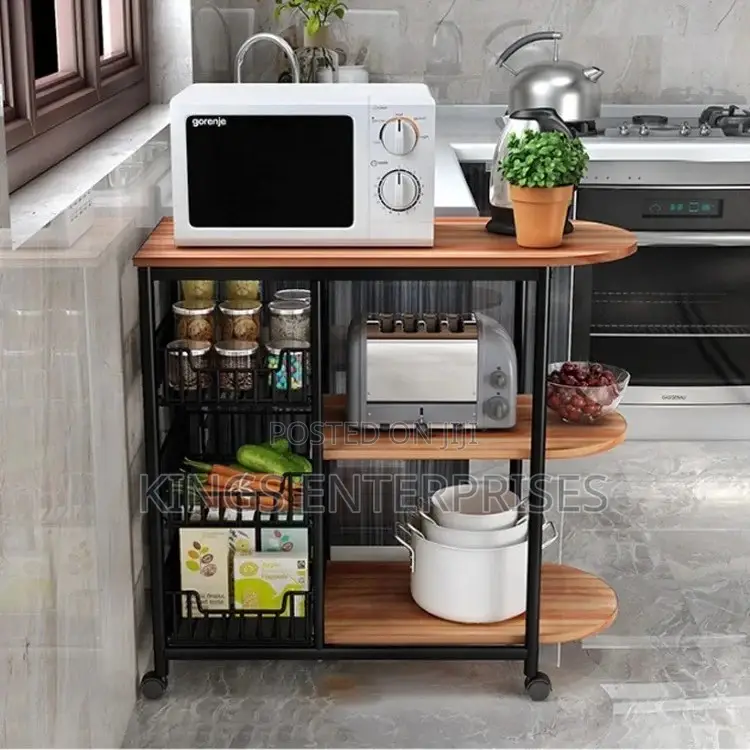 Movable Multi-Layer Kitchen Shelf