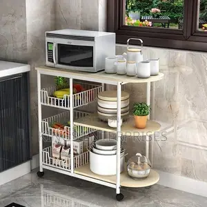 Movable Multi-Layer Kitchen Shelf