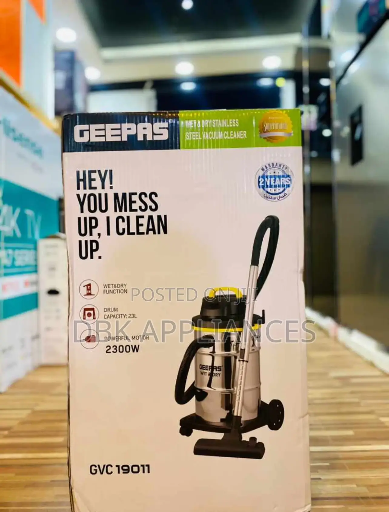 Geepas 23L GVC 19011 Wet Dry Vacuum Cleaners Available