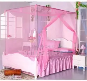 Steel Flat Topped Luxury Mosquito Net With Stand,